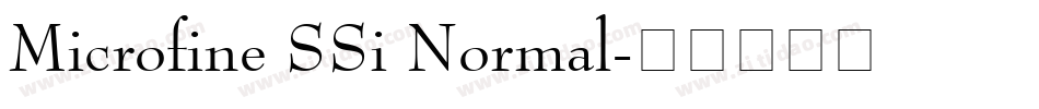 Microfine SSi Normal字体转换